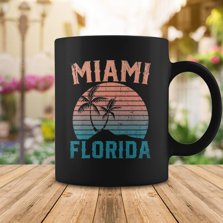 Miami Beach Tropical Summer Vacation Retro Miami Florida Coffee Mug Unique Gifts