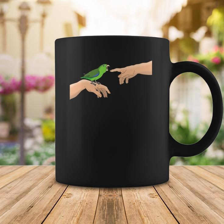 Michelangelo Angry Green Parrotlet Birb Memes Parrot Owner Coffee Mug Unique Gifts