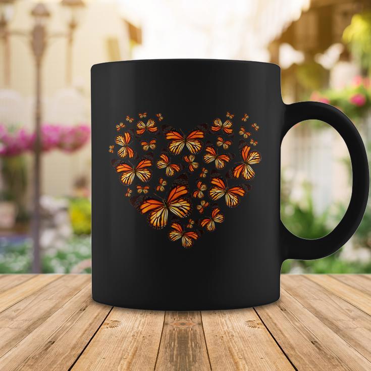 Monarch Butterfly Heart Coffee Mug Unique Gifts