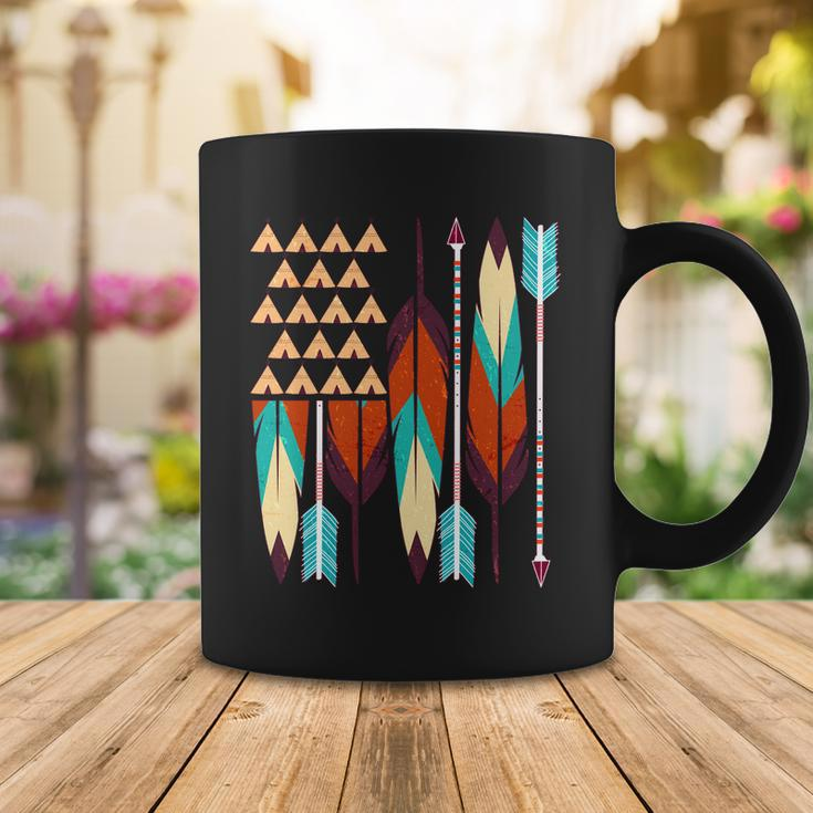 Native American Flag Feathers And Arrows Coffee Mug Unique Gifts