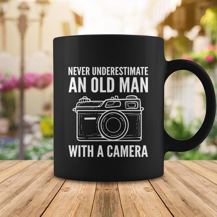 Never Underestimate An Old Man With A Camera Photographer Funny Gift Coffee Mug Unique Gifts