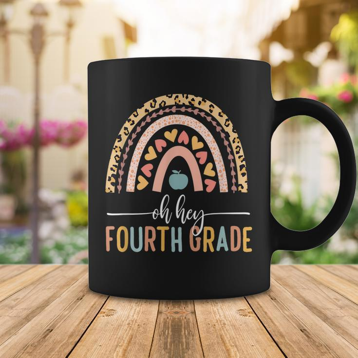 Oh Hey Fourth Grade Leopard Rainbow 4Th Grade Teacher Coffee Mug Funny Gifts