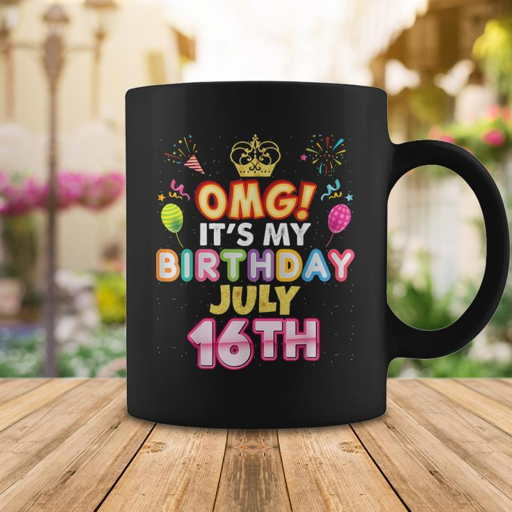 Omg Its My Birthday July 16Th Vintage 16 Happy Kid Vintage Coffee Mug Funny Gifts