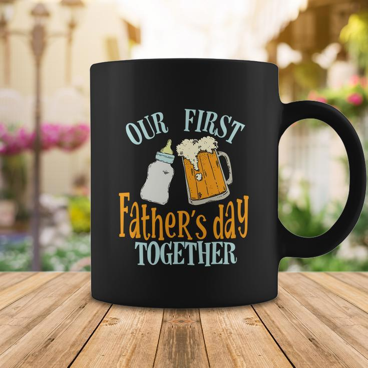 Our First Fathers Day Together Dad And Son Daughter Coffee Mug Unique Gifts