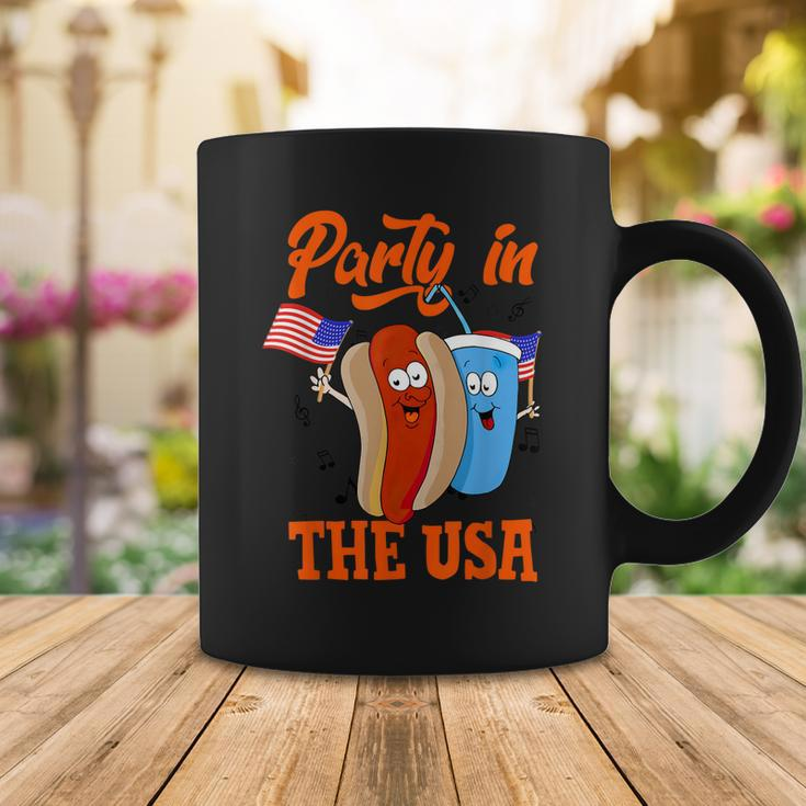 Party In The Usa Hot Dog Love Usa Funny Fourth Of July Coffee Mug Funny Gifts