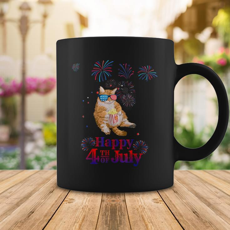 Patriotic Cat Happy 4Th Of July Coffee Mug Funny Gifts