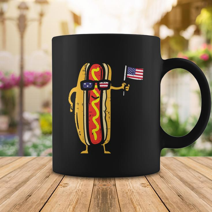 Patriotic Hot Dog American Flag Usa Funny 4Th Of July Fourth Coffee Mug Unique Gifts