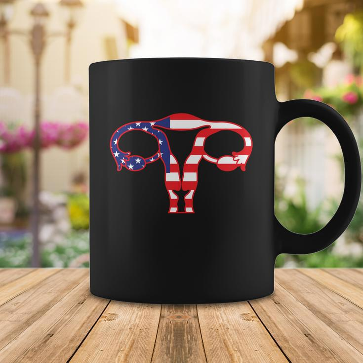 Patriotic Uterus American Flag Womens Rights 1973 Pro Roe Coffee Mug Unique Gifts