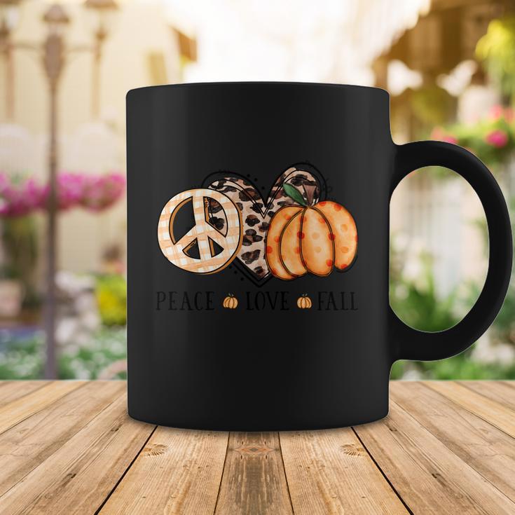 Peace Love Fall Thanksgiving Quote V2 Coffee Mug Unique Gifts