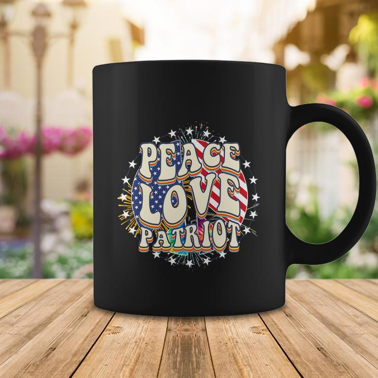 Peace Love Patriotic 4Th Of July Usa Flag Coffee Mug Unique Gifts