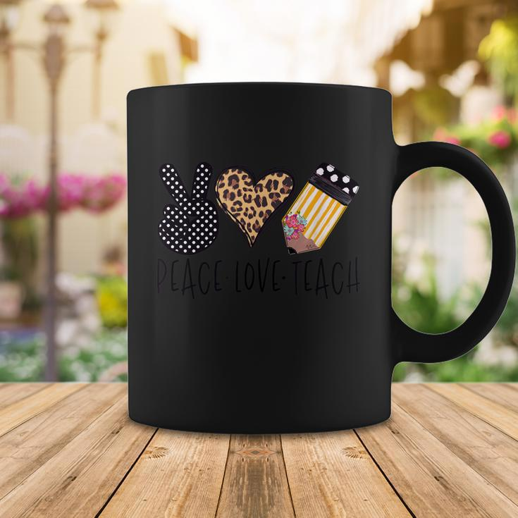 Peace Love Teach Back To School Teacher Coffee Mug Unique Gifts