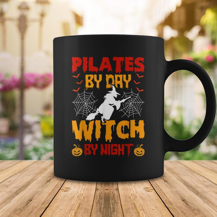 Pilates By Day Witch By Night Pilates Halloween Coffee Mug Funny Gifts
