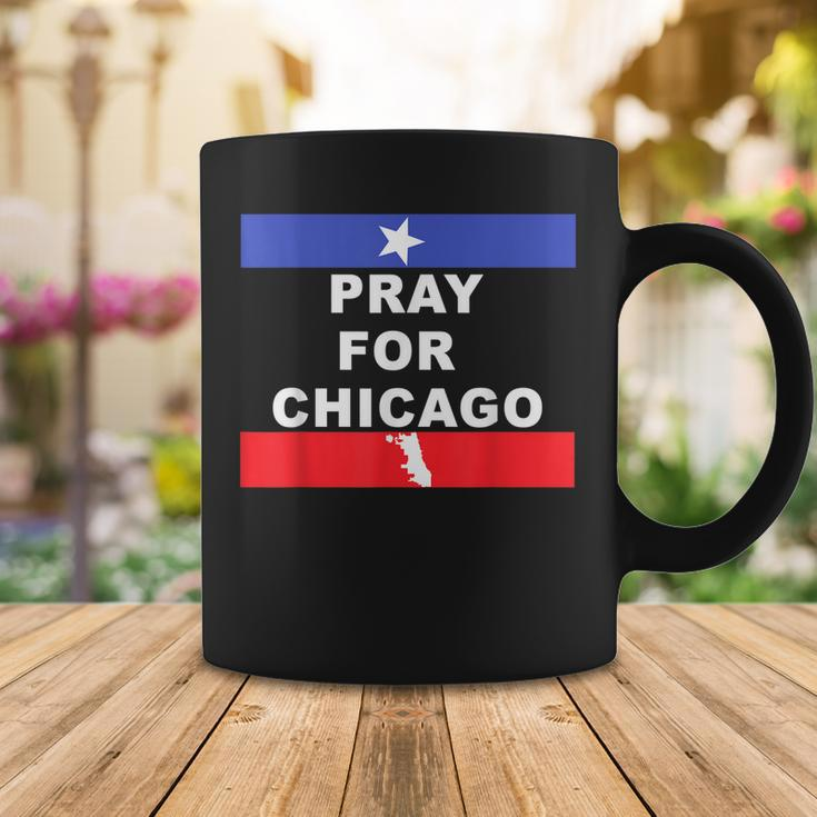 Pray For Chicago Encouragement Distressed Coffee Mug Funny Gifts