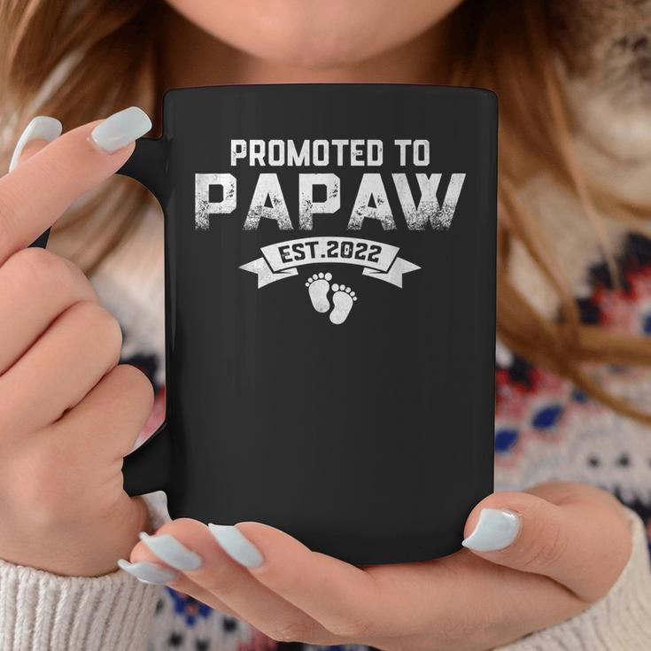 Promoted To Papaw Est 2022 Fathers Day For New Papaw Coffee Mug Personalized Gifts