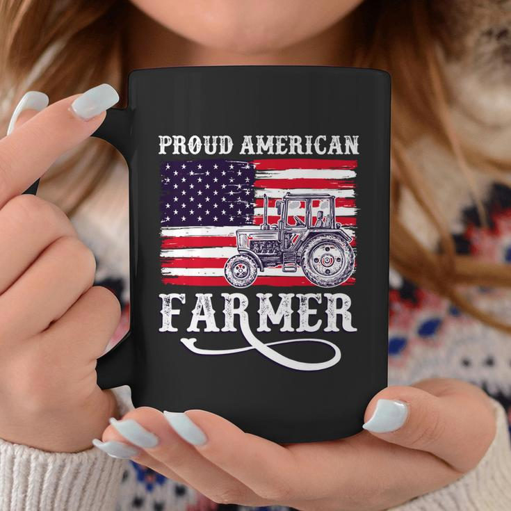 Proud American Farme Gift Farmer With Usa Flag Gift Coffee Mug Personalized Gifts