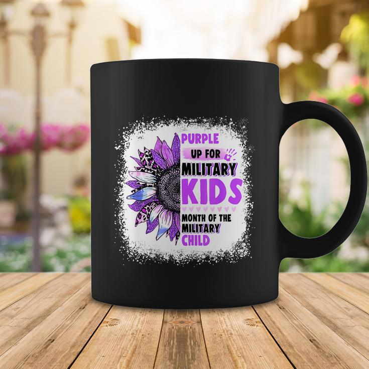 Purple Up Military Child Leopard Sunflower Bleached Coffee Mug Unique Gifts