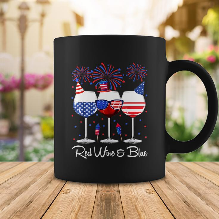 Red Wine & Blue 4Th Of July Wine Red White Blue Wine Glasses V4 Coffee Mug Unique Gifts
