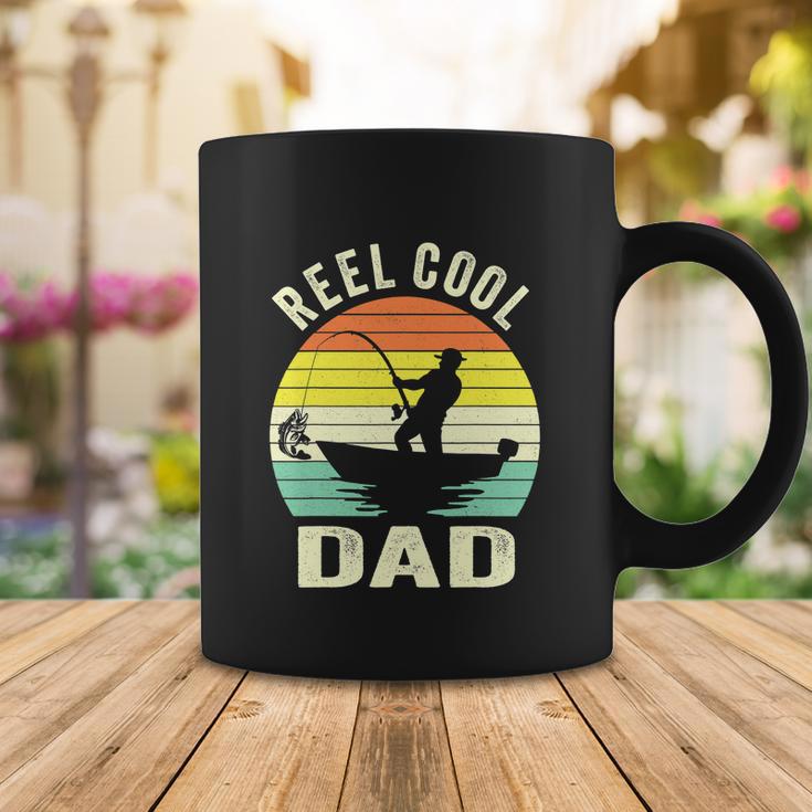 Reel Cool Dad Fathers Day Fisherman Funny Fishing Vintage Coffee Mug Unique Gifts