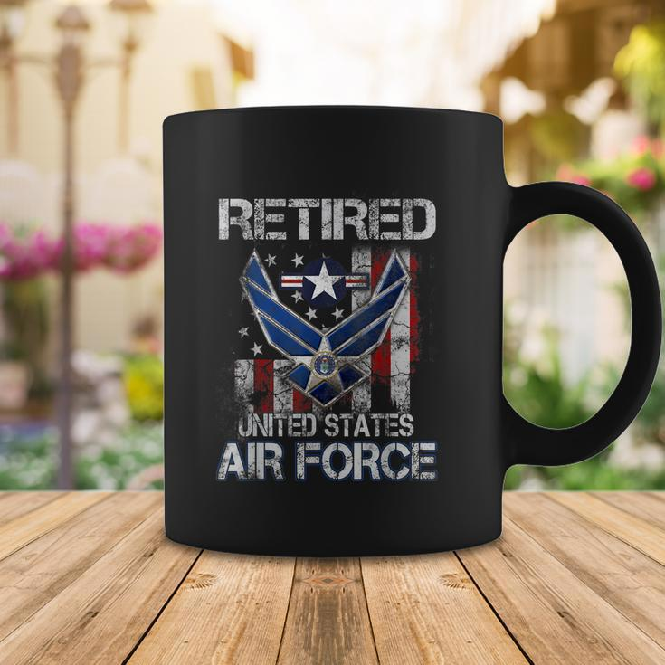 Retired Us Air Force Veteran Usaf Veteran Flag Vintage Tshirt Coffee Mug Unique Gifts