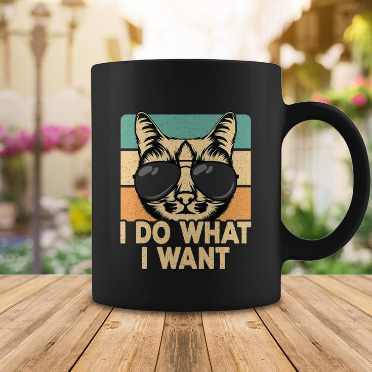 Retro I Do What I Want Funny Cat Lover Coffee Mug Unique Gifts