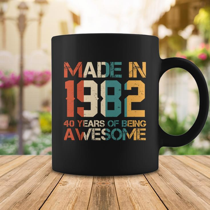 Retro Made In 1982 40 Years Of Being Awesome Birthday Coffee Mug Unique Gifts