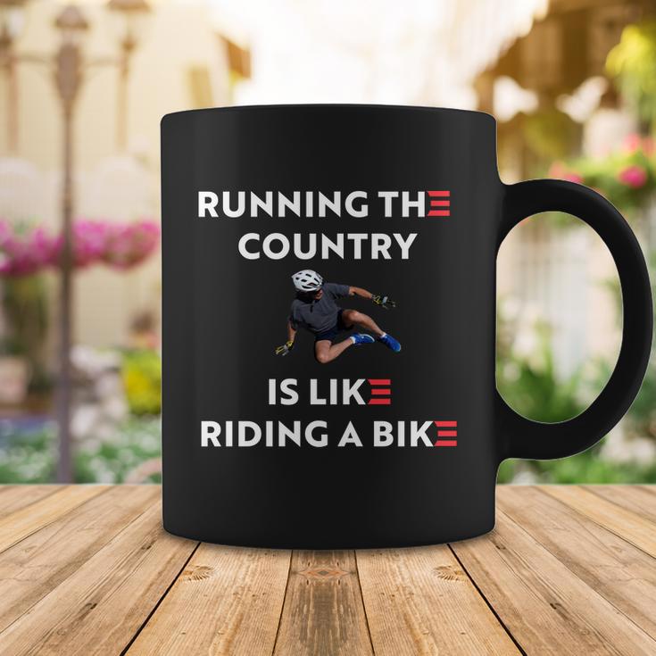 Running The Country Is Like Riding A Bike Funny Biden Meme Coffee Mug Unique Gifts