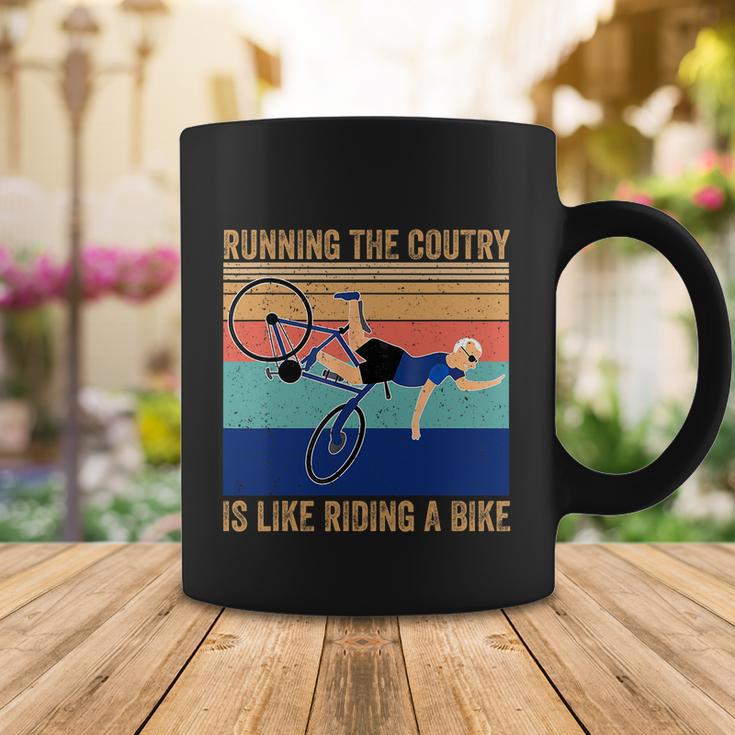 Running The Coutry Is Like Riding A Bike Joe Biden Vintage Funny Biden Coffee Mug Unique Gifts