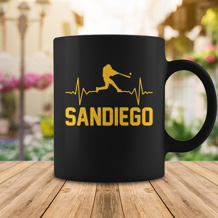 San Diego Baseball Player Heartbeat Coffee Mug Unique Gifts