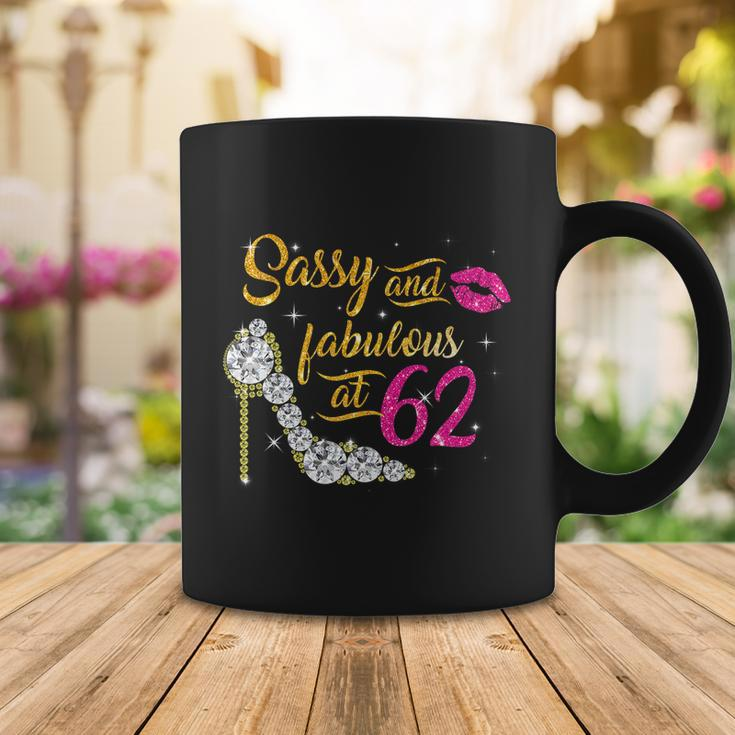 Sassy And Fabulous At 62 Years Old 62Nd Birthday Shoe Lip Coffee Mug Unique Gifts