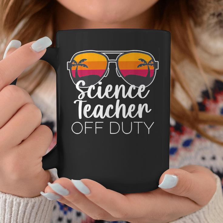 Science Teacher Off Duty Sunglasses Beach Sunset V2 Coffee Mug Funny Gifts