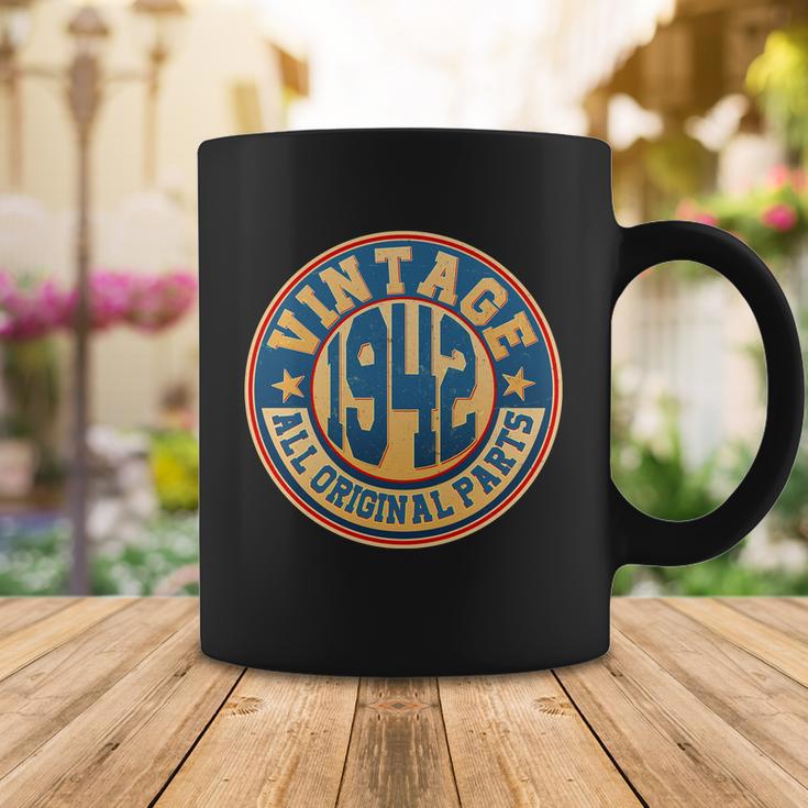 Shield Emblem Vintage 1942 All Original Parts 80Th Birthday Tshirt Coffee Mug Unique Gifts