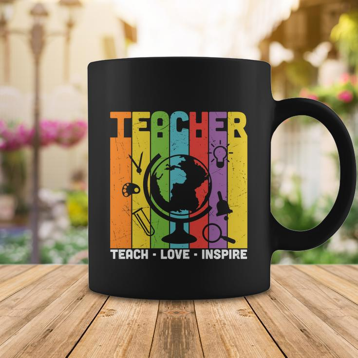 Teach Love Inspire Proud Teacher Graphic Plus Size Shirt For Teacher Female Male Coffee Mug Unique Gifts