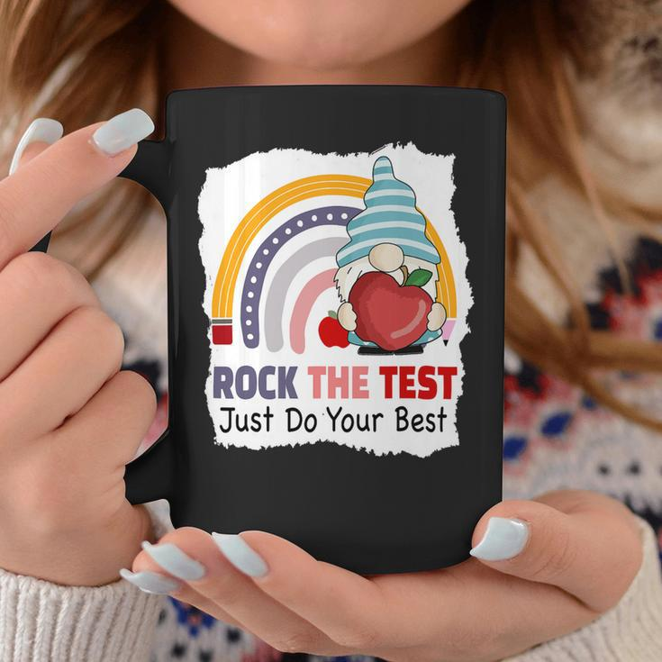 Test Day Rock The Test Teacher Testing Day Gnomes Teacher Coffee Mug Funny Gifts