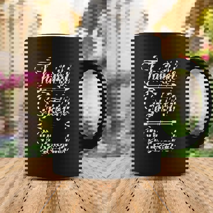 Thankful Grateful Blessed Thanksgiving Day Tshirt Coffee Mug Unique Gifts