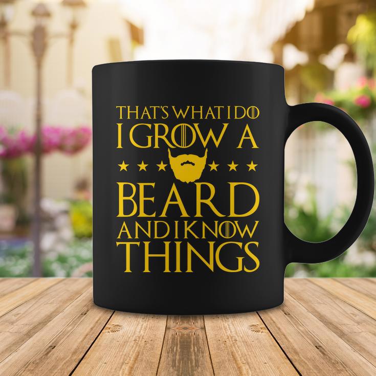 Thats What I Do I Grow A Beard And I Know Things Tshirt Coffee Mug Unique Gifts