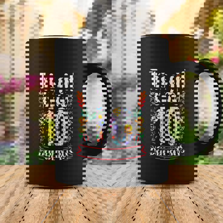 This Girl Is Now Double Digits 10 Year Old Funny 10Th Birthday Coffee Mug Unique Gifts