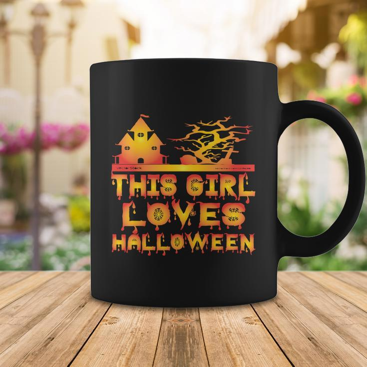 This Girl Loves Halloween Funny Hallloween Quote Coffee Mug Unique Gifts