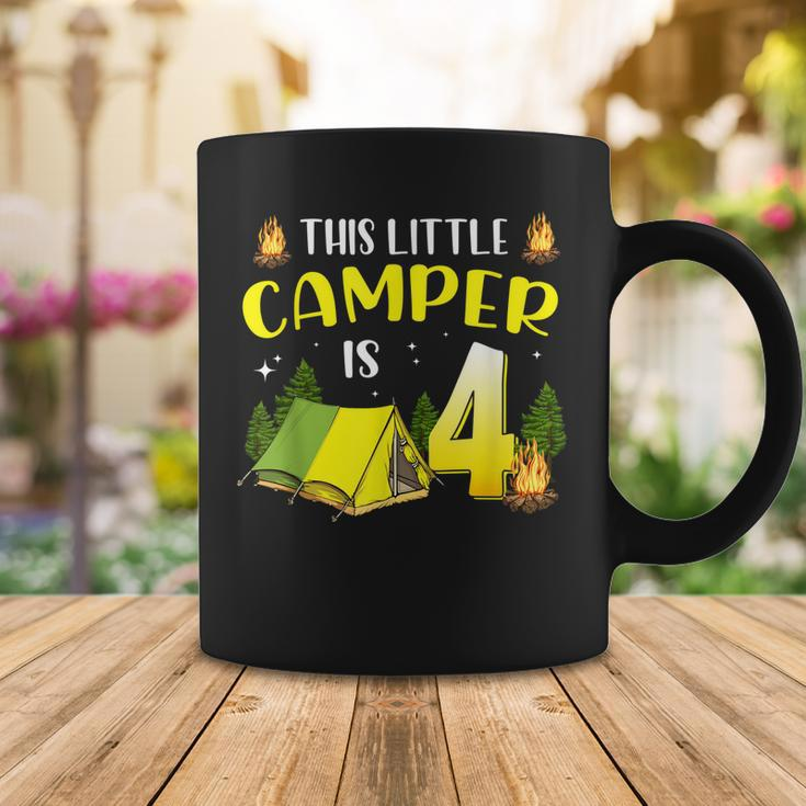 This Little Camper Is 4 Birthday 4Th Funny Camping Birthday Coffee Mug Funny Gifts