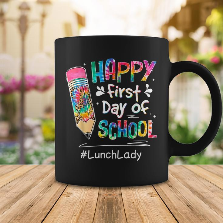 Tie Dye Pencil Happy First Day Of School Lunch Lady V2 Coffee Mug Funny Gifts