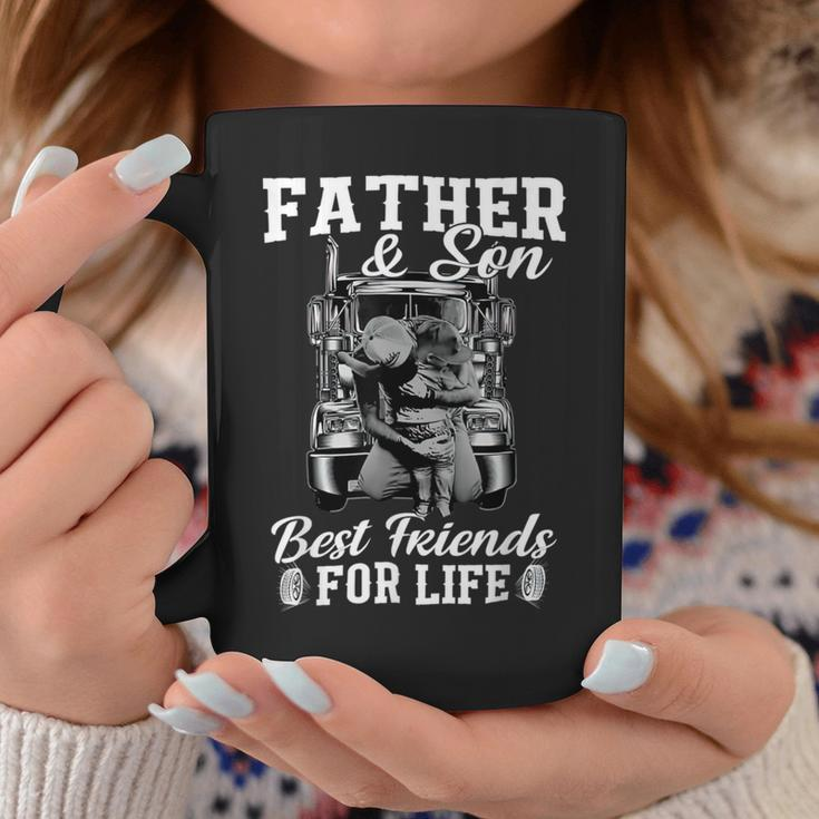 Trucker Trucker Fathers Day Father And Son Best Friends For Life Coffee Mug Funny Gifts