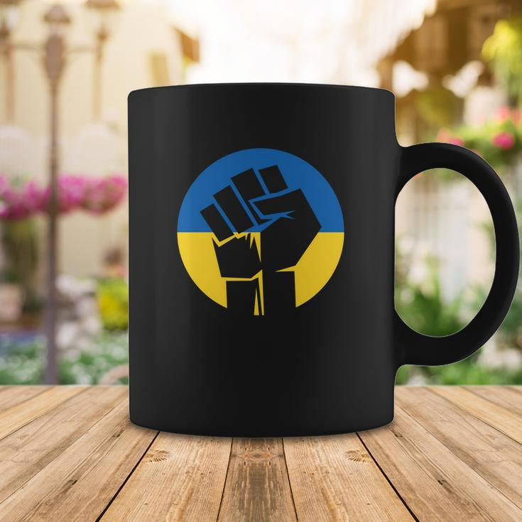 Ukraine Flag Raised Fist Tshirt Coffee Mug Unique Gifts