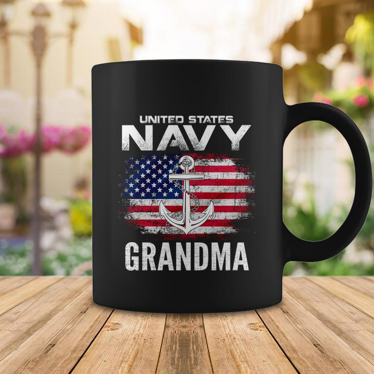 United States Vintage Navy With American Flag Grandma Gift Coffee Mug Unique Gifts