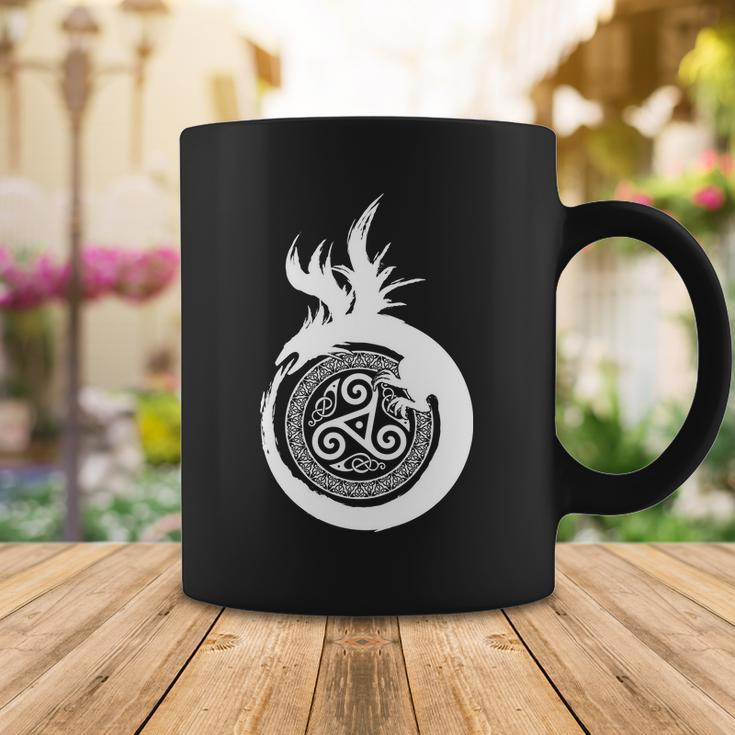Viking Dragon Celtic Emblem Coffee Mug Unique Gifts
