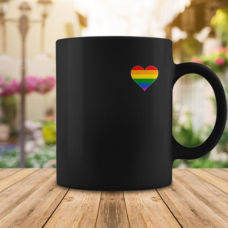 Vintage Gay Pride Pocket Rainbow Heart Tshirt Coffee Mug Unique Gifts