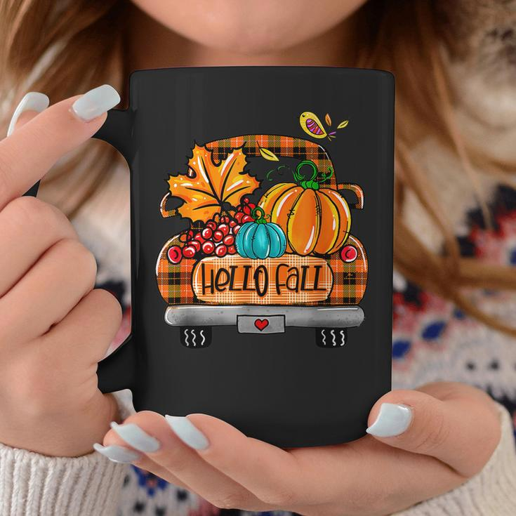 Vintage Hello Fall Pumpkin Truck Fall Truck Fall Vibes Coffee Mug Personalized Gifts
