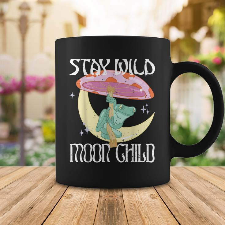 Vintage Retro Stay Wild Moon Child Frog Peace Love Hippie Coffee Mug Funny Gifts