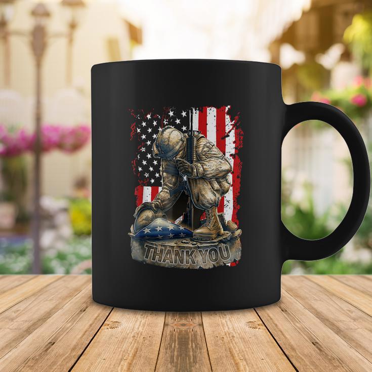 Vintage Us Flag Veteran Thank You Military Boot Memorial Day Funny Gift Coffee Mug Unique Gifts