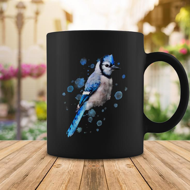 Watercolor Blue Jay Bird Artistic Animal Artsy Painting Coffee Mug Unique Gifts