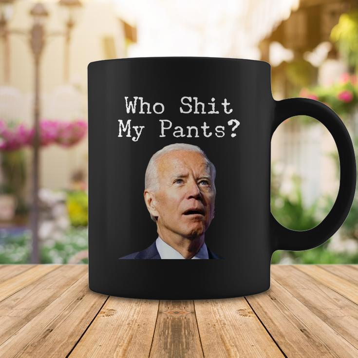 Who Shit My Pants Funny Anti Joe Biden Coffee Mug Unique Gifts