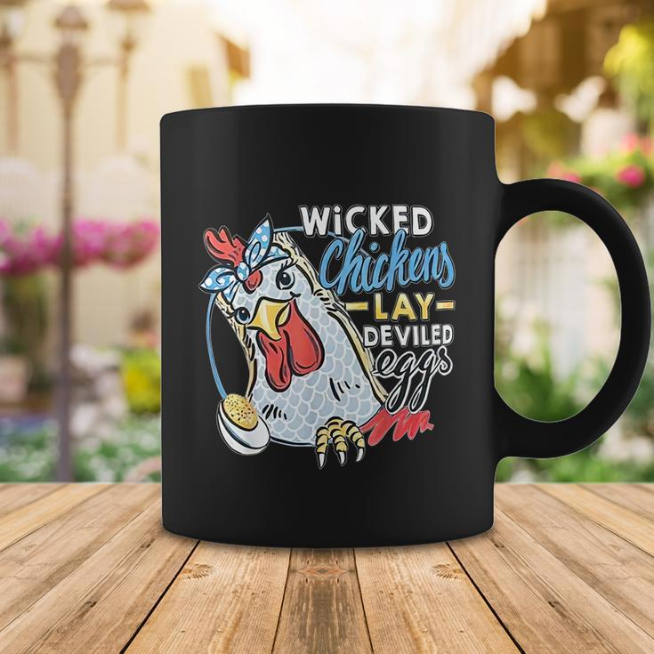 Wicked Chickens Lay Deviled Eggs Funny Chicken Lovers Coffee Mug Unique Gifts